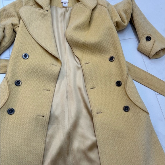 Vintage Wool Lucca Blu Yellow Coat - Picture 10 of 12